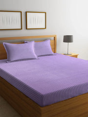 Hilton Cotton King Bed Sheet 274X274 Cm 210 Tc in Lavender Colour - HomeTown