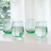 Ikigai Hammered Juice Glass Set of 4 in Green Colour - HomeTown