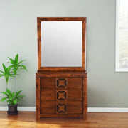 Casablanca Solidwood Dresser with mirror in Walnut Colour - HomeTown