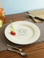 Beautiful Kitchen Ceramic Small Plate 8 Inch in White Colour - HomeTown