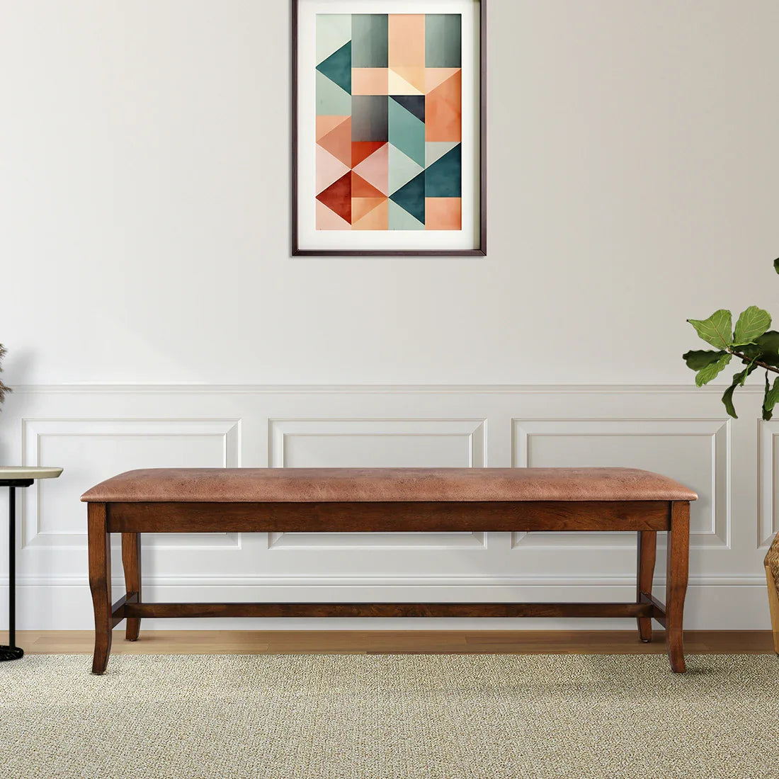 Nexus Solidwood Dining Bench in Antique Cherry Colour - HomeTown