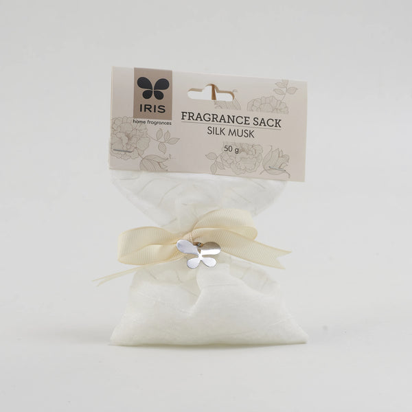 Ribbon Tied Scented Granules In Fabric Pouch in Silk Musk Colour dimensions