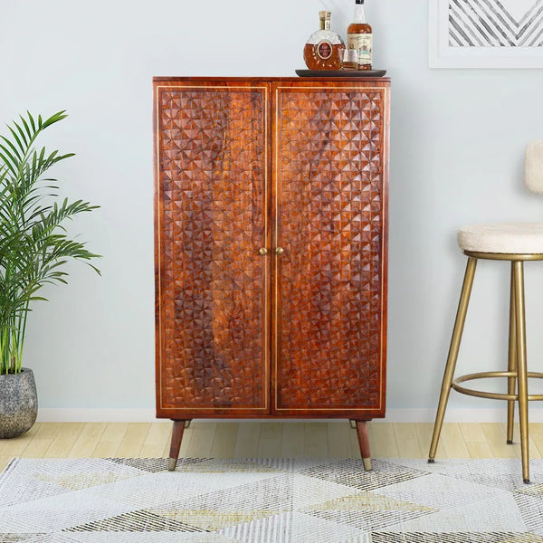 Phoolkari Bar Unit in Honey Colour dimensions