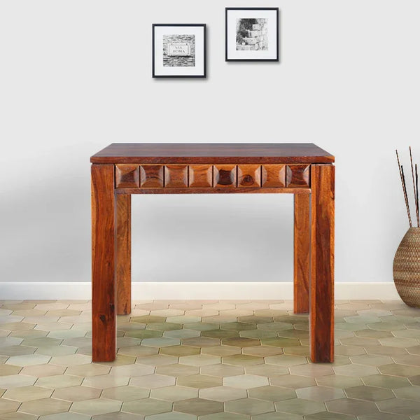 Woodrow Sheesham Wood(Rosewood) 4 Seater Dining Table in Honey Colour dimensions