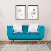 Catalina Velvet Two Seater Sofa in Teal Colour - HomeTown