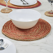 Boho Handmade Jute Trivet Dia 30 Cm in Rust Colour - HomeTown