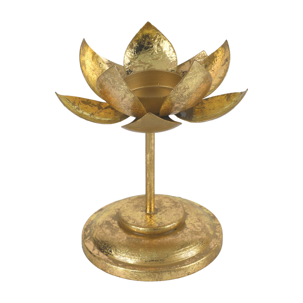 CGI Luxe Utsav Single Lotus Stand S Gold Finish | 111X1X13 cm