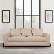 Bodhi Fabric Three Seater Sofa in Beige Colour - HomeTown