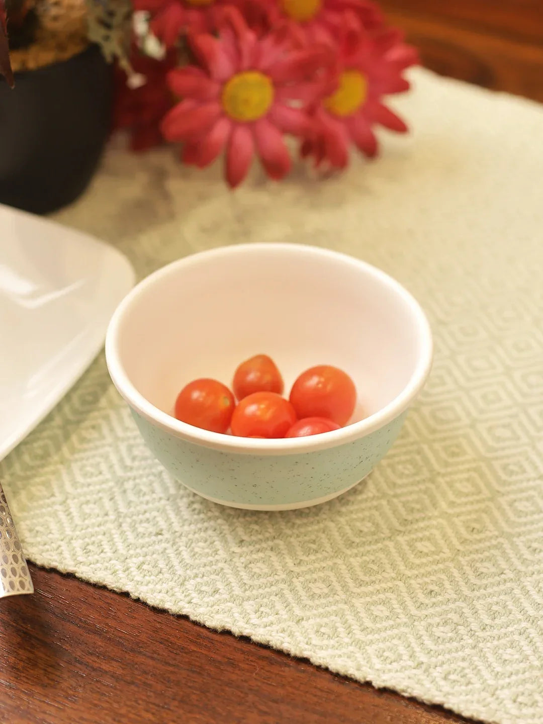 Nora Tropical Persian Bone china Round Veg Bowl in Multi Colour by Living Essence - HomeTown