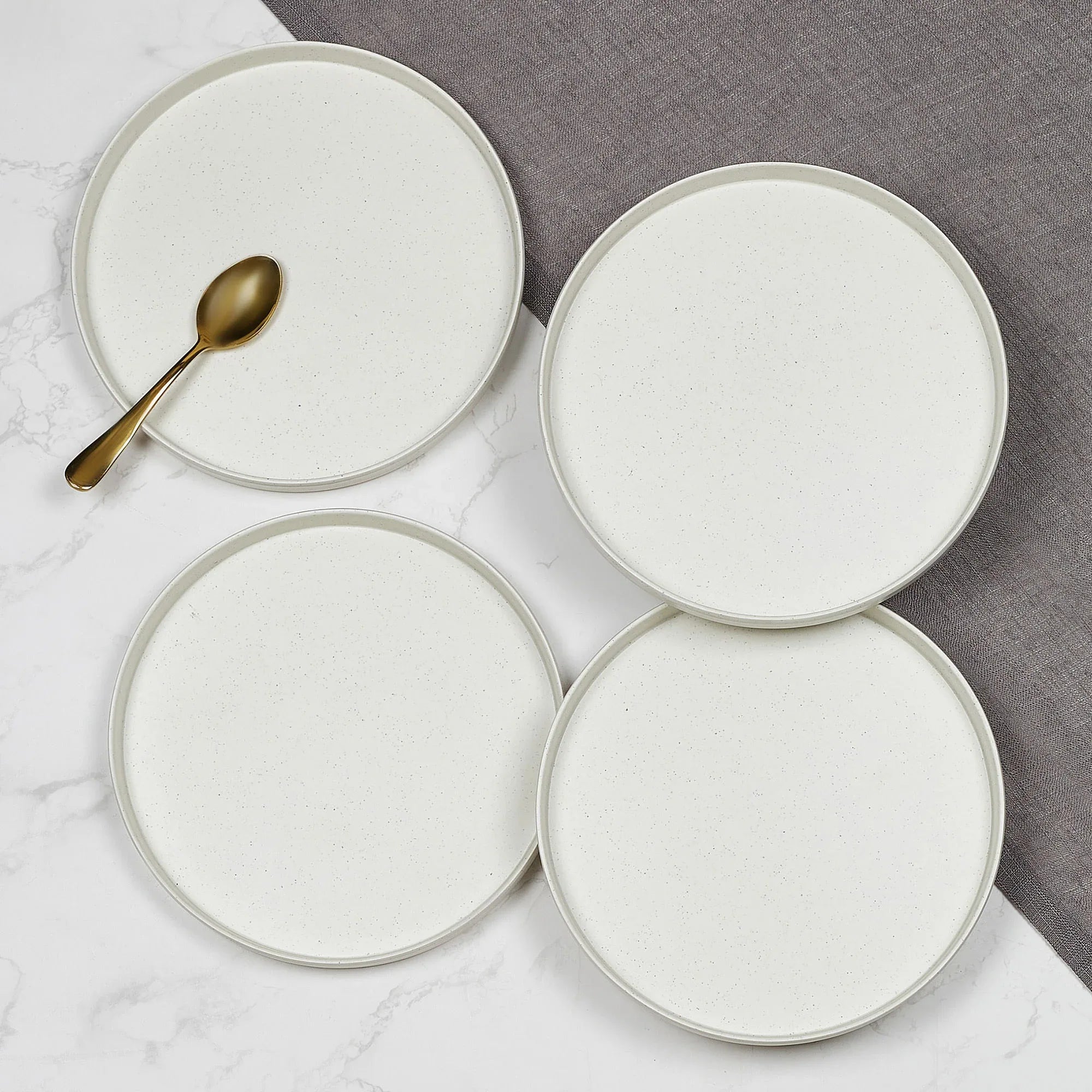 Minto Melamine Dinner Plate Set of 4 in Beige Colour - HomeTown