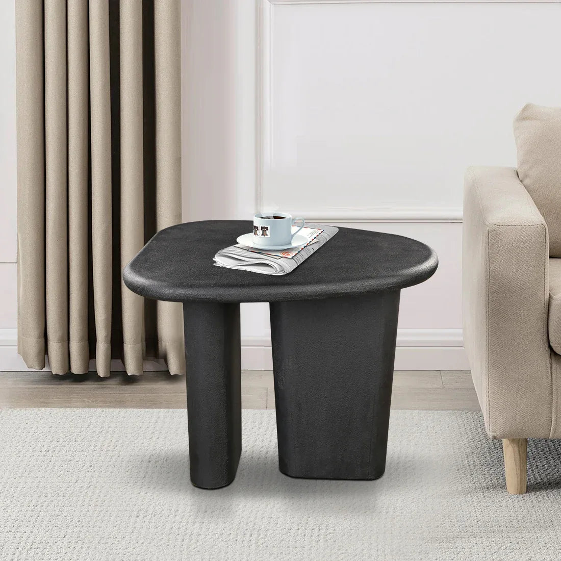 Jett Side Table in Black Colour - HomeTown