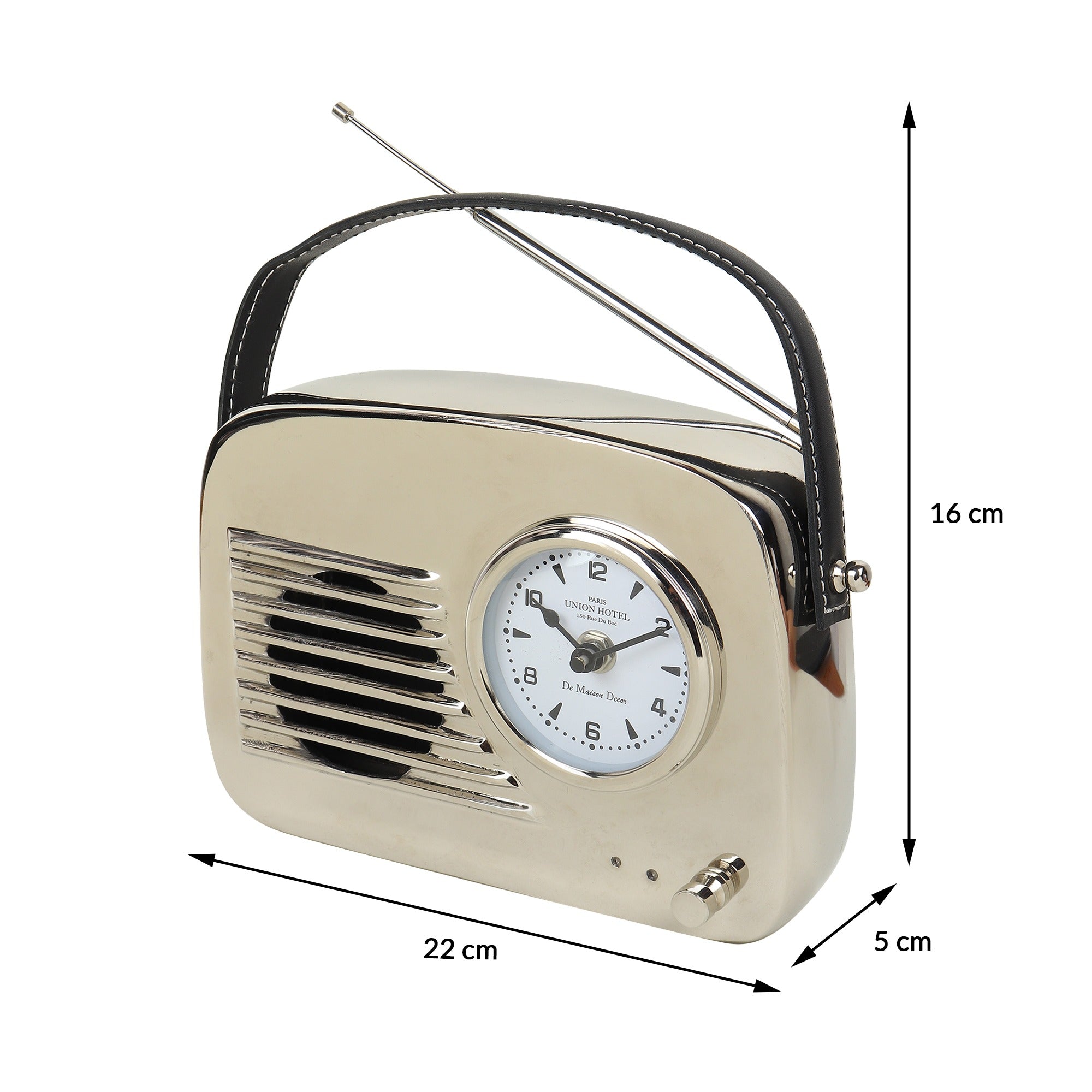 De Massion Melodic Memories Table Clock Silver