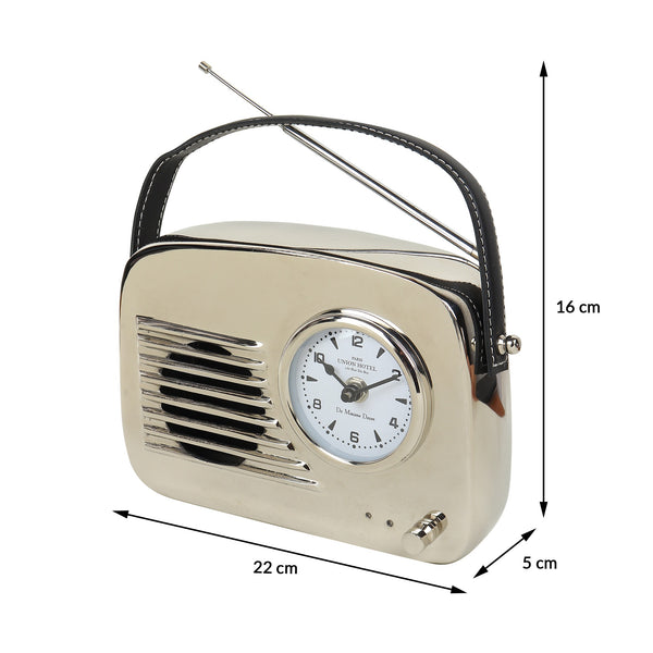 De Massion Melodic Memories Table Clock Silver dimensions