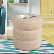 Cashmere Fabric Ottomans in Beige Colour - HomeTown
