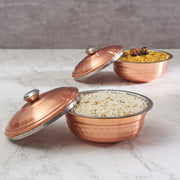 Sapphire Steel with Copper Finish Serving Bowl Set of 2 in Copper Colour - HomeTown