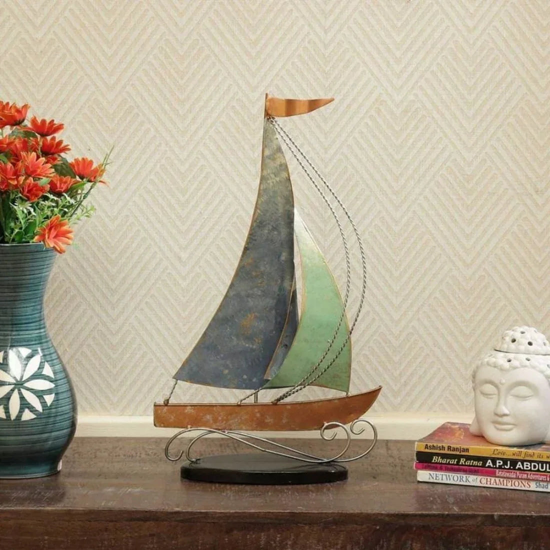 Table Decor Metal Aasmi Boat by Vedas - HomeTown