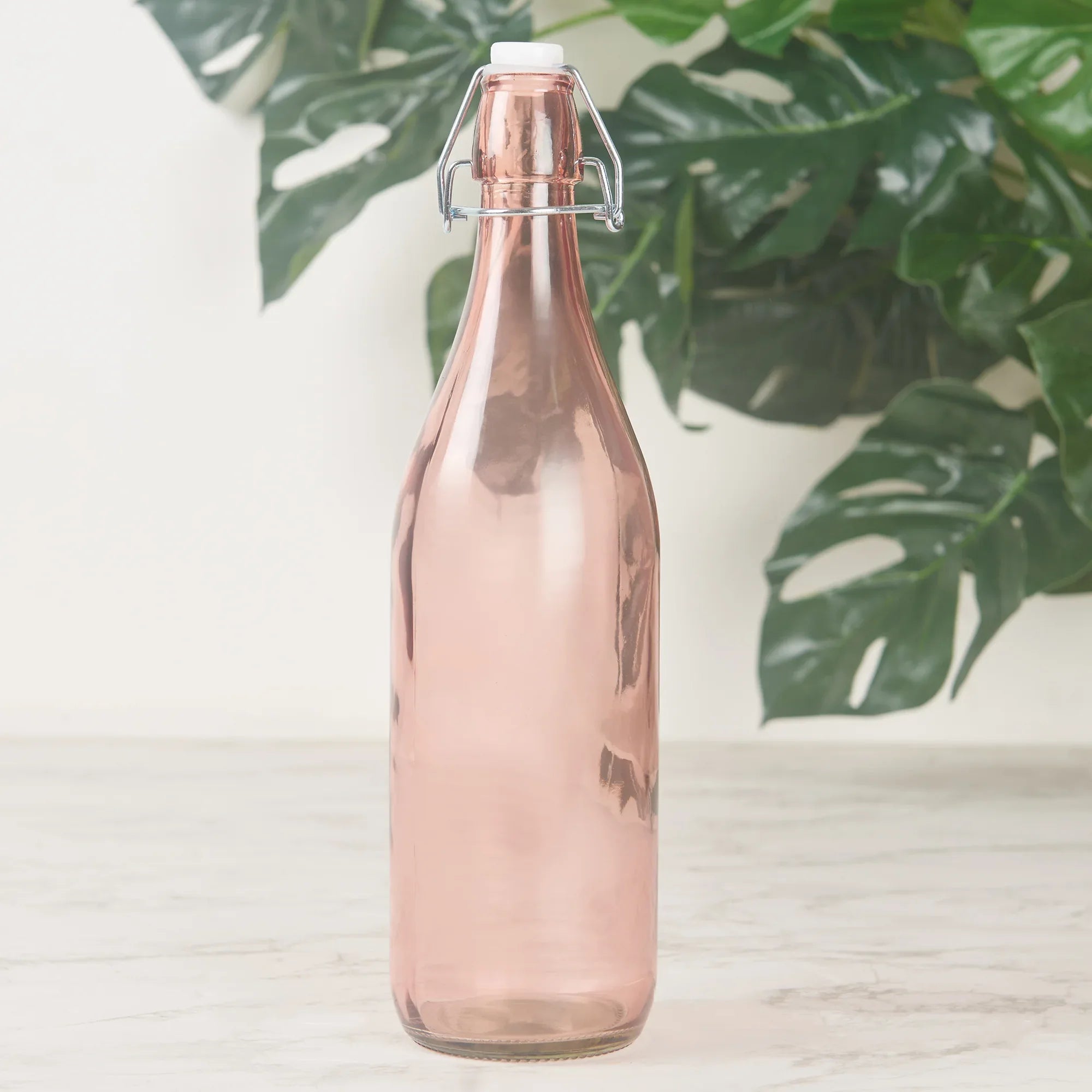 Good Life Glass Tinted Bottle 1 Ltr in Pink Colour - HomeTown