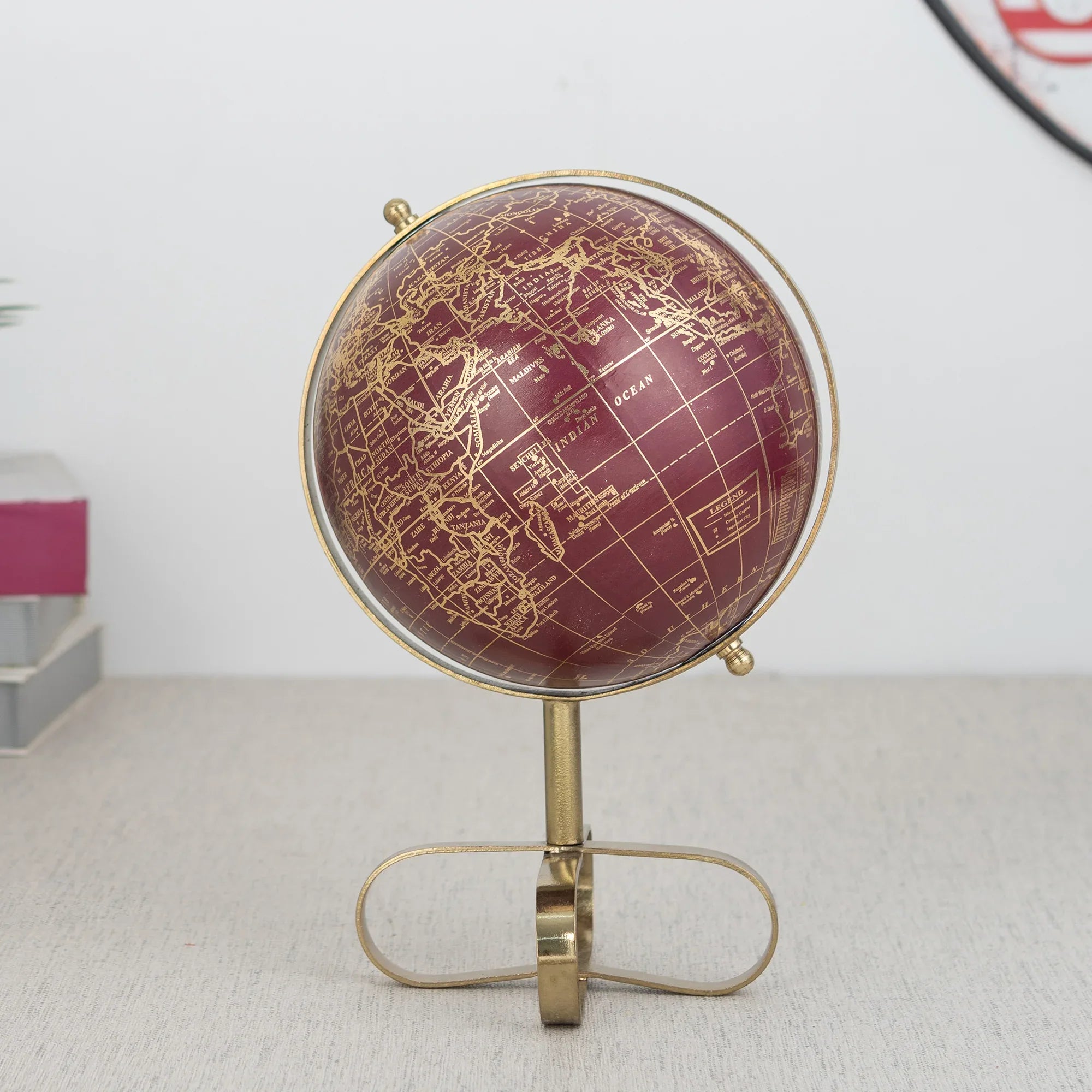 Rover Metal Globe 6 Inch in Gold Colour - HomeTown
