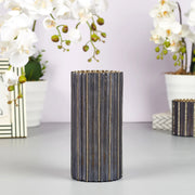 Phiona Glass Diamond Stud Handcrafted Votive 20 Cm in Grey Colour - HomeTown