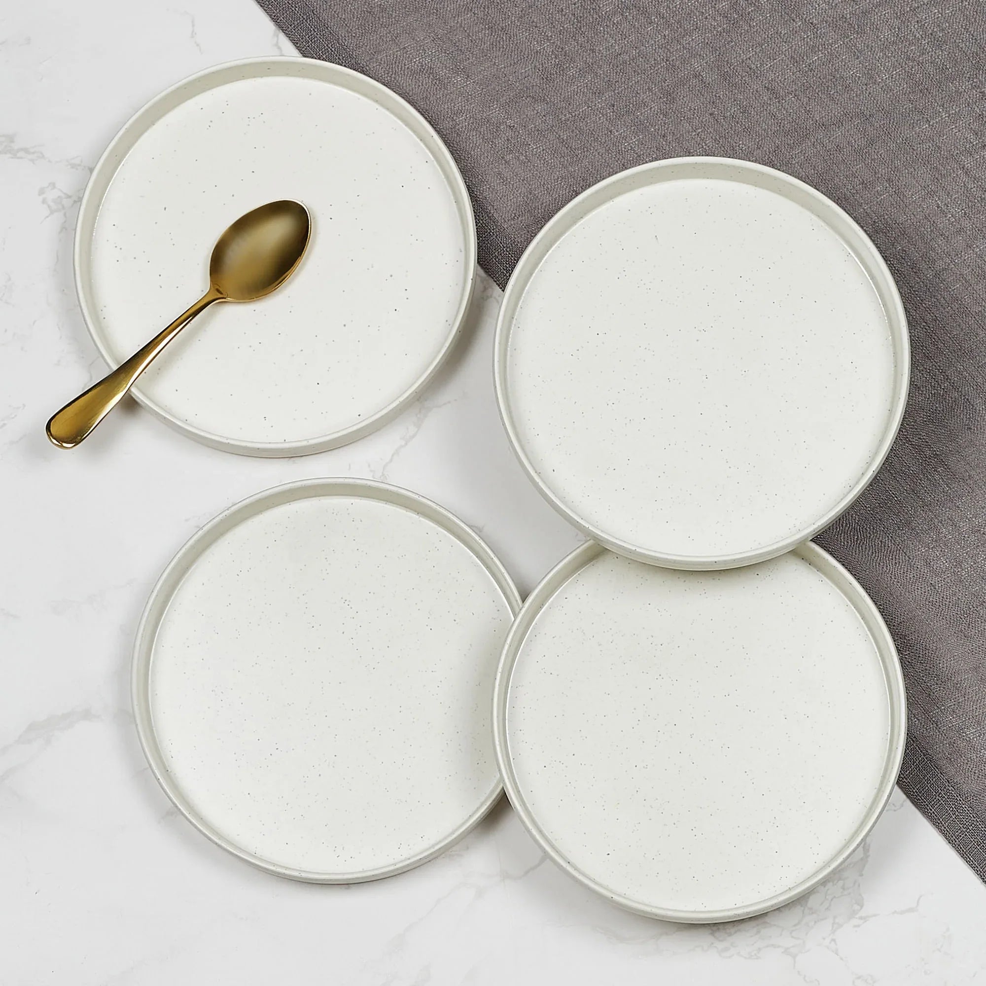 Minto Melamine Quarter Plate Set of 4 in Beige Colour - HomeTown
