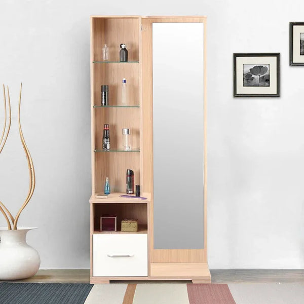 Ambra Dresser with mirror in Oak Colour - HomeTown