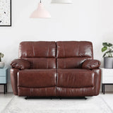 Charles Half Leather | 2 Seater Recliner | Brown