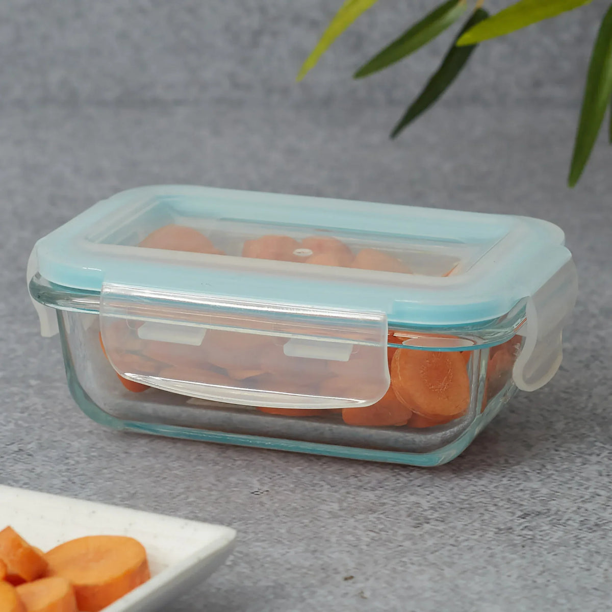 Robust Glass Rectangle Container with PP Lid 180ML in Transparent Colour - HomeTown
