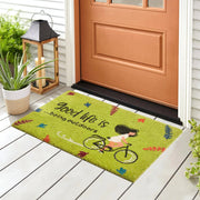 Good Life Is Being Outdoors Printed Coir Doormat 40x60 CM in Green Colour - HomeTown