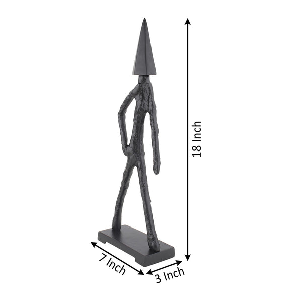 De Massion Arrowed Being Sculpture in Black dimensions