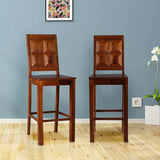 Woodrow Sheesham Wood Rosewood Bar Stool in Honey Colour