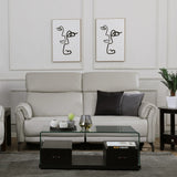 Emilia Half Leather | 3 Seater Electric Recliner | Light Grey