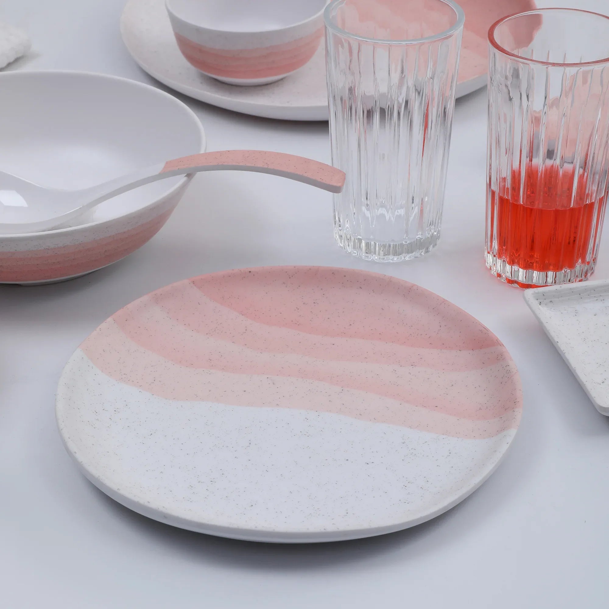 Emilia Melamine Speckles Small Plate in Pink Colour - HomeTown