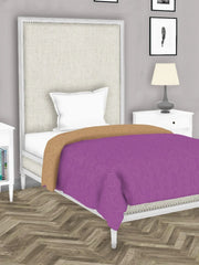 Botanical Cotton Single Comforter 152X229 Cm in Purple/Beige Colour - HomeTown