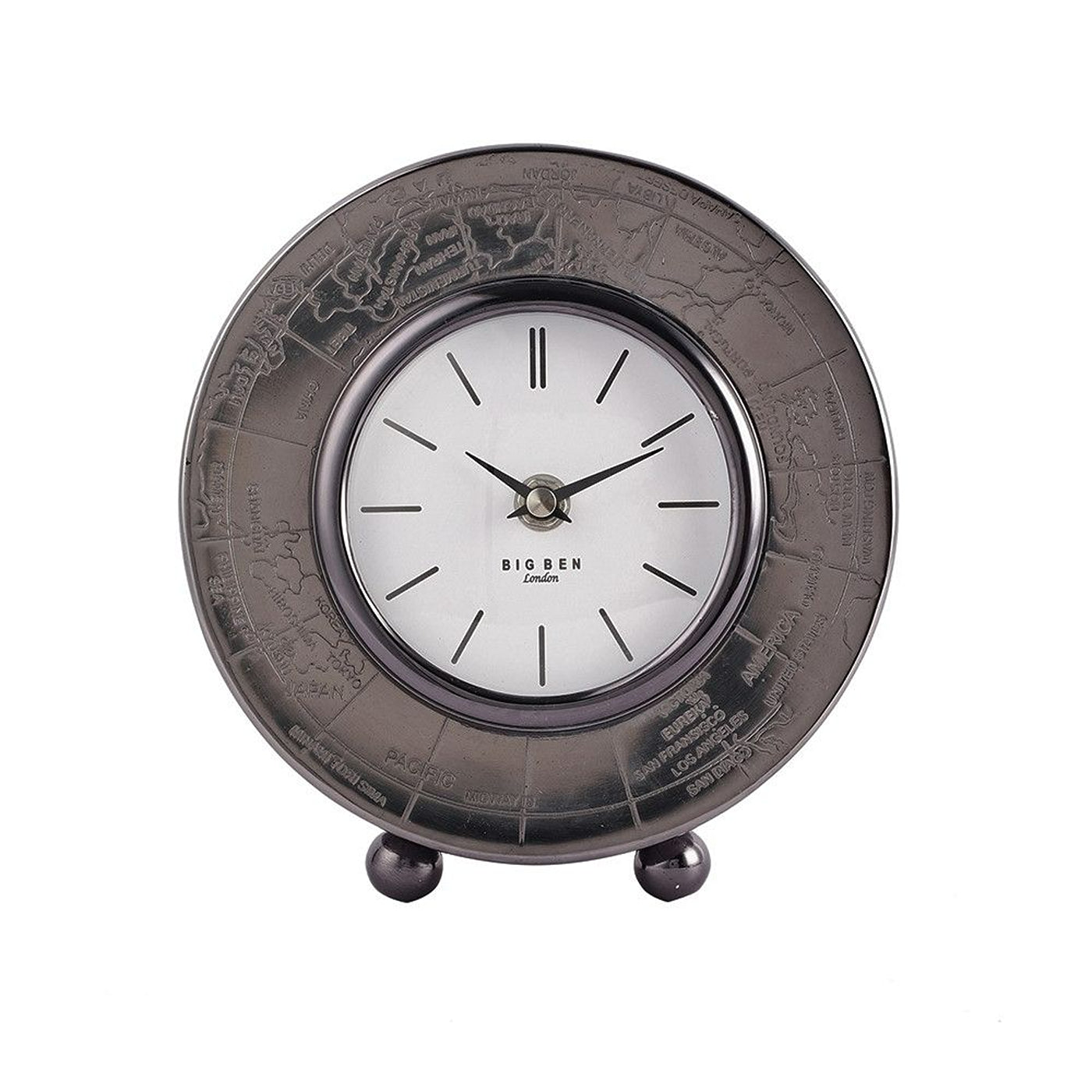 World Clock In Black Finish