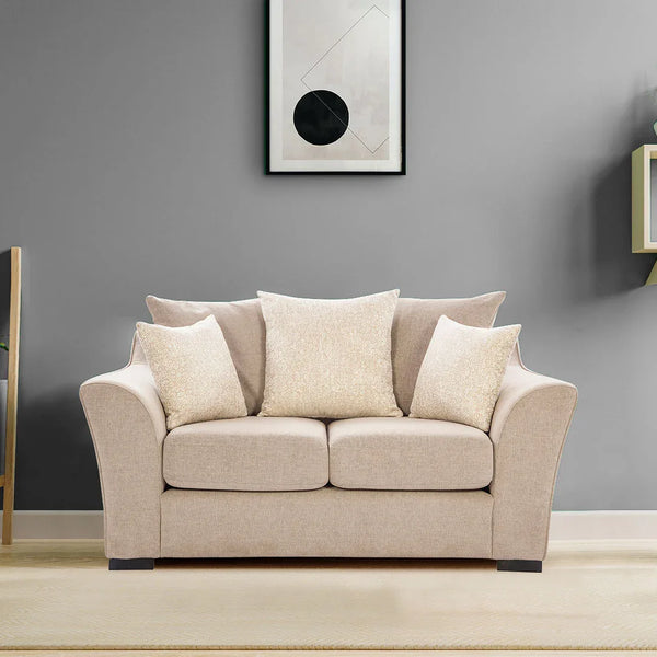Perth Fabric Two Seater Sofa in Beige Colour dimensions