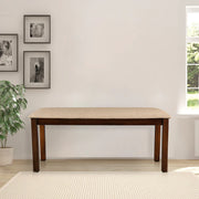 Shore Rubber Wood Dining Bench in Rio Brown Colour - HomeTown