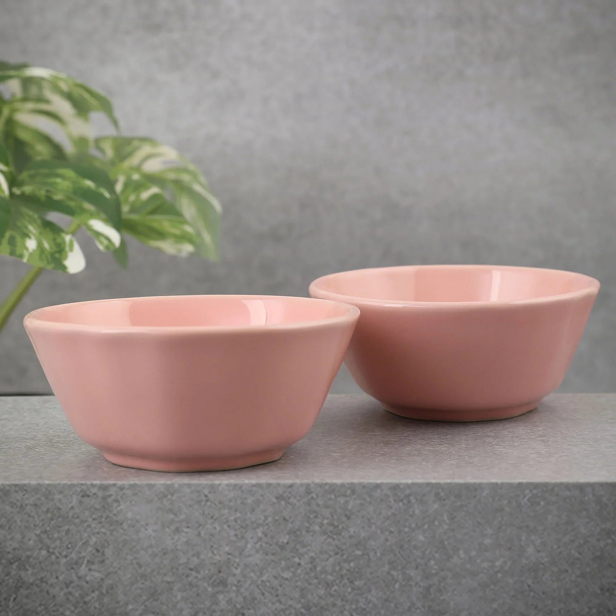 Palette Ceramic 6 Inch Cereal Bowl 2 Pcs in Pink Colour - HomeTown