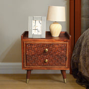 Phoolkari Night Stand in Honey Colour - HomeTown