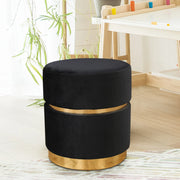Marcus Fabric Ottomans in Black Colour - HomeTown