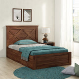 Antwerp Single Bed with Box Storage in Sheesham Colour