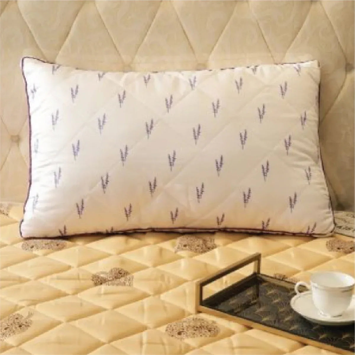 Lavender Pillow 46X68 Cm in White Colour - HomeTown
