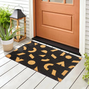 Natura Abstract Printed Coir Doormat 40x60 CM in Black Colour - HomeTown