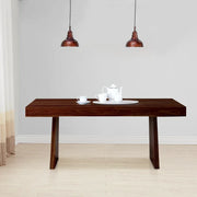 Austin Sheesham Wood(Rosewood) 6 Seater Dining Table in Honey Colour - HomeTown