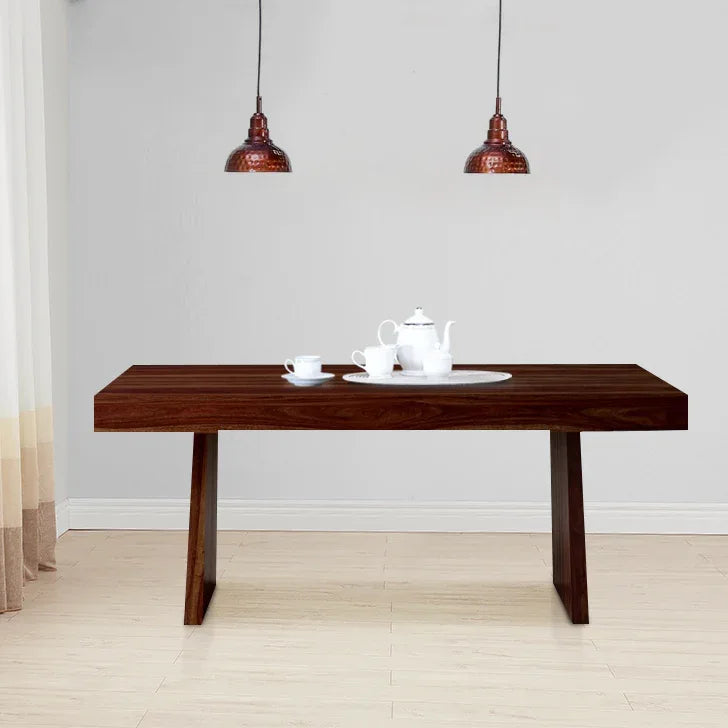 Austin Sheesham Wood(Rosewood) 6 Seater Dining Table in Honey Colour - HomeTown