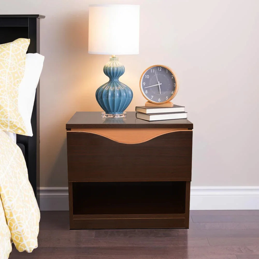 Swirl Night Stand in Dark Oak Colour - HomeTown