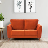 Magnific Velvet Sofa 2 Seater Rust