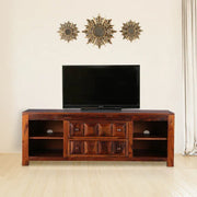 Woodrow Sheesham Wood(Rosewood) TV Unit in HONEY Colour - HomeTown
