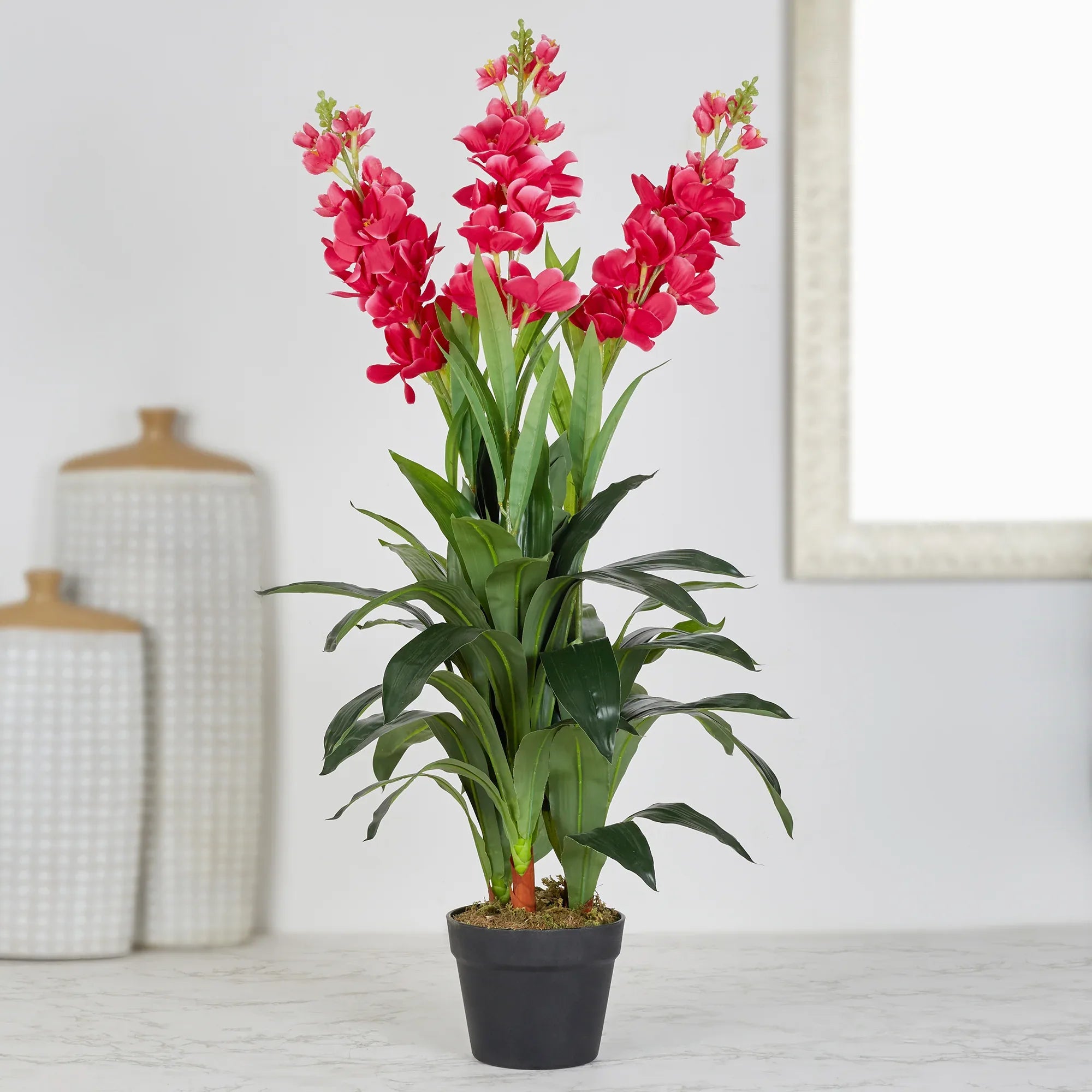 Ilana Artificial Cordate Potted Plant 90Cm in Pink Colour - HomeTown