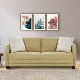 Grace Fabric 3 Seater Sofa Olive
