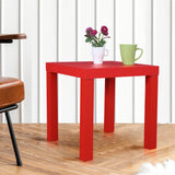 Larix Engineered Wood Side Table in Red Colour